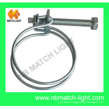 Galvanized Steel Zinc Plated Double Wire Hose Clamp